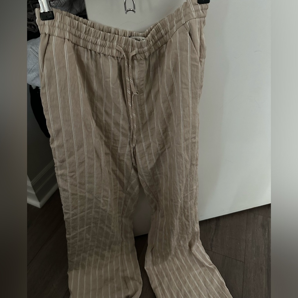 Zara striped beige pant
